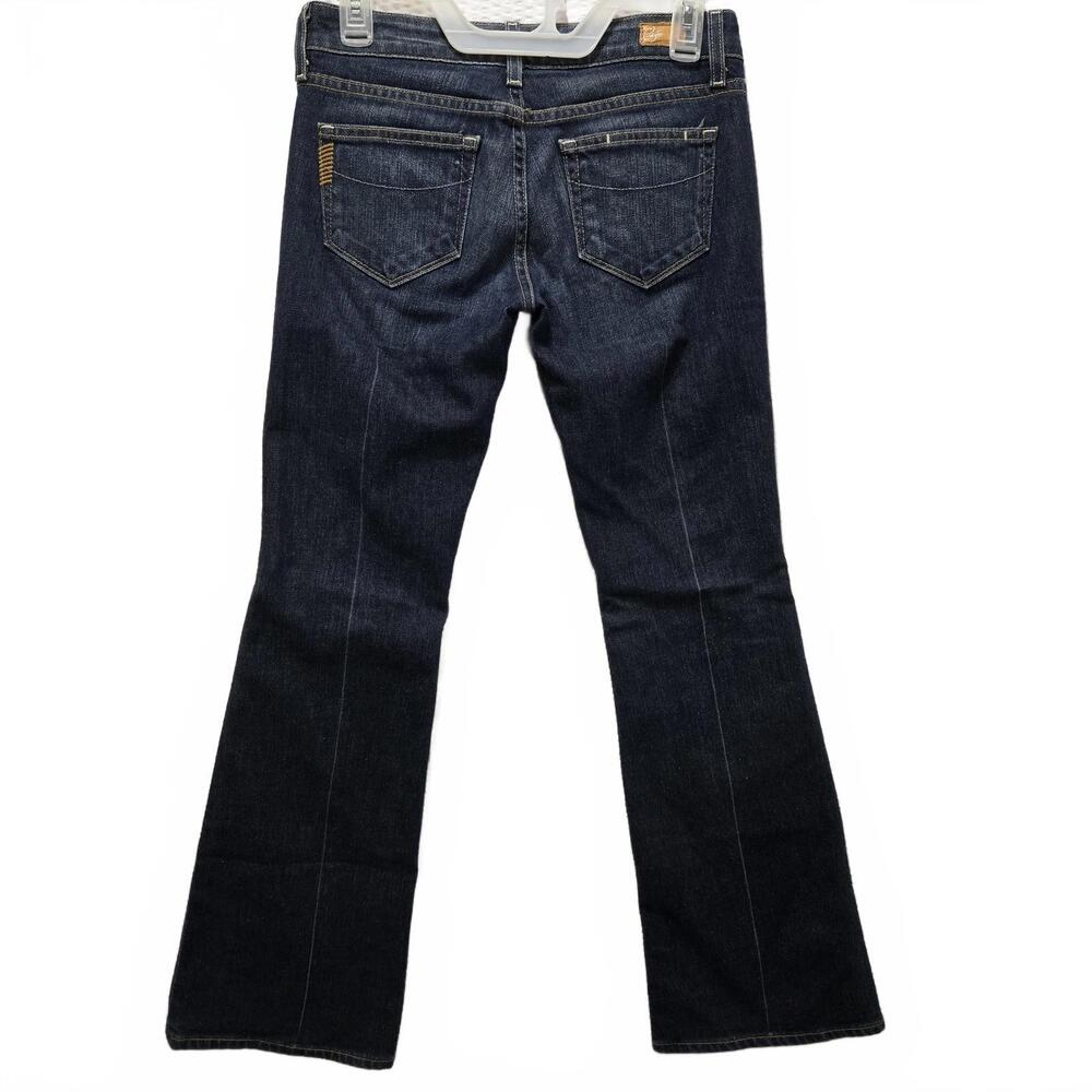 Paige Laurel Canyon Low Rise Boot Cut Jeans Dark Wash Women's Size 26 Flare Leg